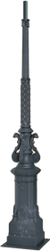 Stalpi ornamentali din fonta, Stalp de iluminat ornamental din fonta, tratat anticoroziv pentru rezistenta ridicata, compatibil cu LED, rezistenta la UV, PLG FO156, 3 - Palagio.ro
