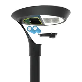 Corp de iluminat parcuri, din aluminiu, rezistent la razele UV, compatibil cu lampi LED, PLG CI1019 - Palagio.ro