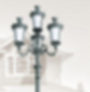 Stalp de iluminat ornamental, din fonta/aluminiu, durabil, iluminat LED, tratat anticoroziv, rezistenta la UV, PLG FO138, Palagio.ro
