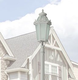 Stalpi ornamentali din fonta, Stalp de iluminat ornamental din fonta, design modern, finisaje variate, pentru parcuri, zone rezidentiale, PLG FO207 - Palagio.ro