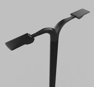 ​Stalp de iluminat cu module solare verticale, otel galvanizat, design modern, compatibil cu module LED, PLG MP01H - Palagio.ro