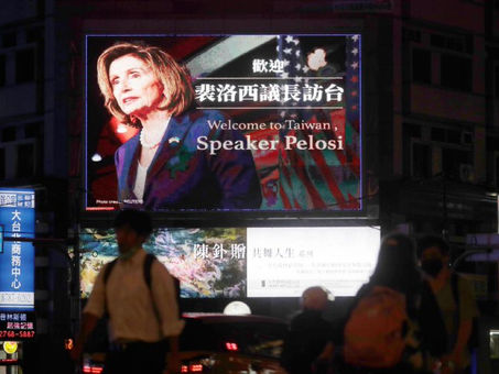 Pelosi llega a Taiwán entre tensiones EEUU-China