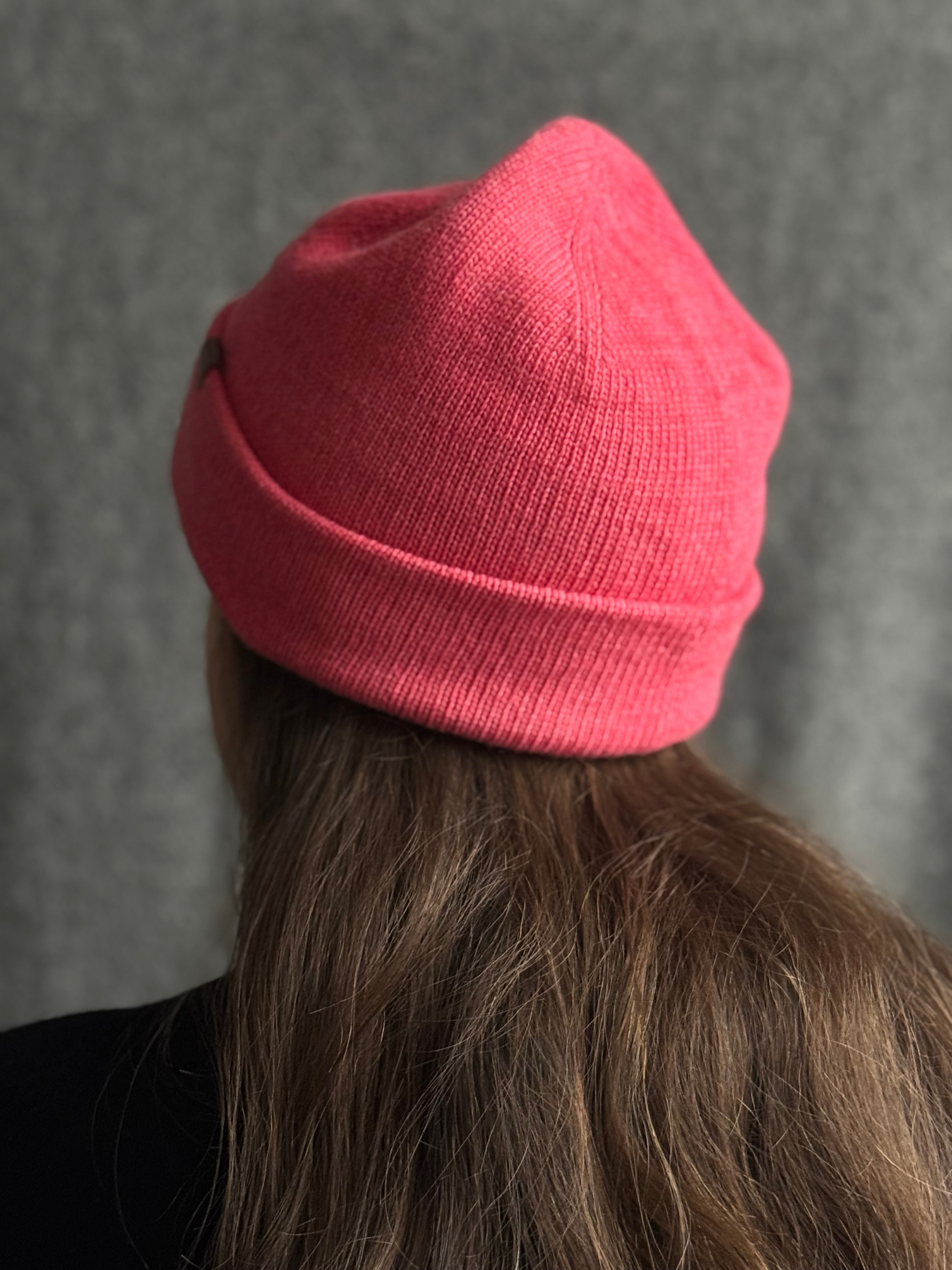 Pink knitted hat