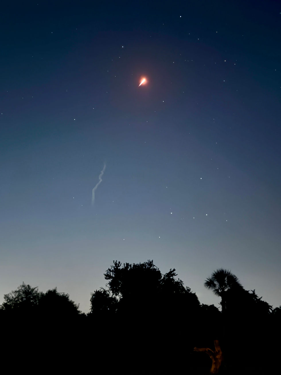 Rocket launch view from a luxury home Melbourne Florida Space Coast