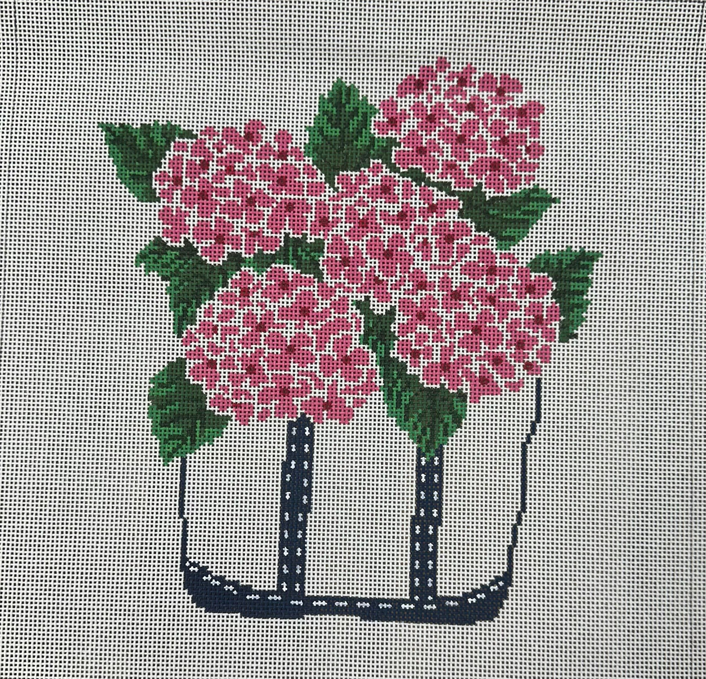 Pink Hydrangeas in Tote