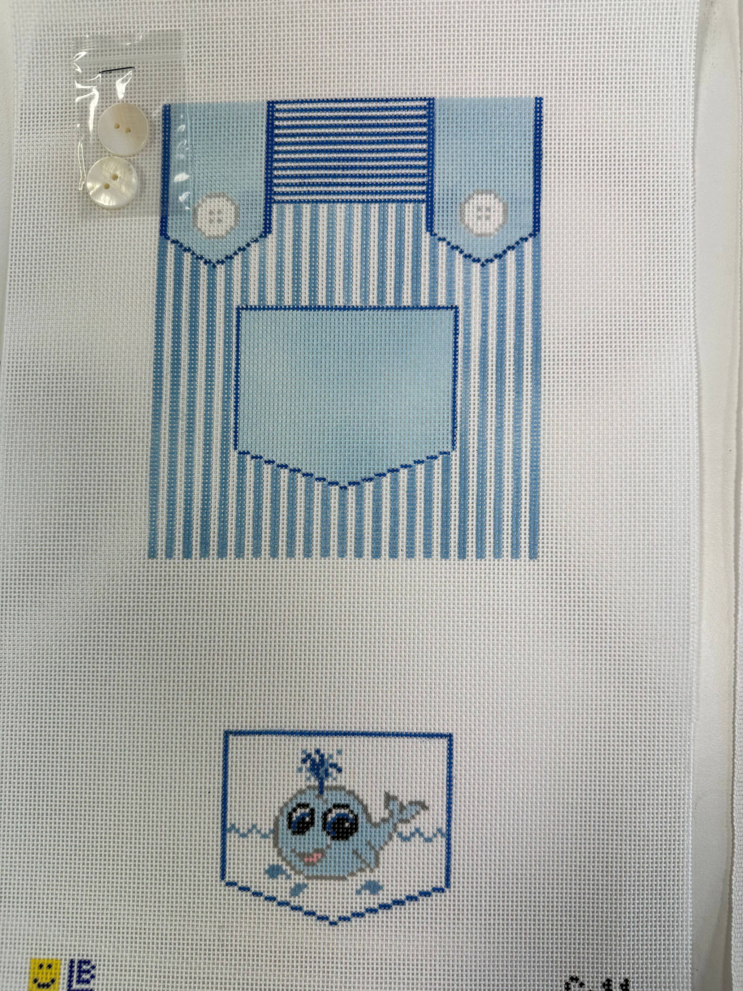 Whale Overalls Door Hanger/ Tooth Fairy Pillow