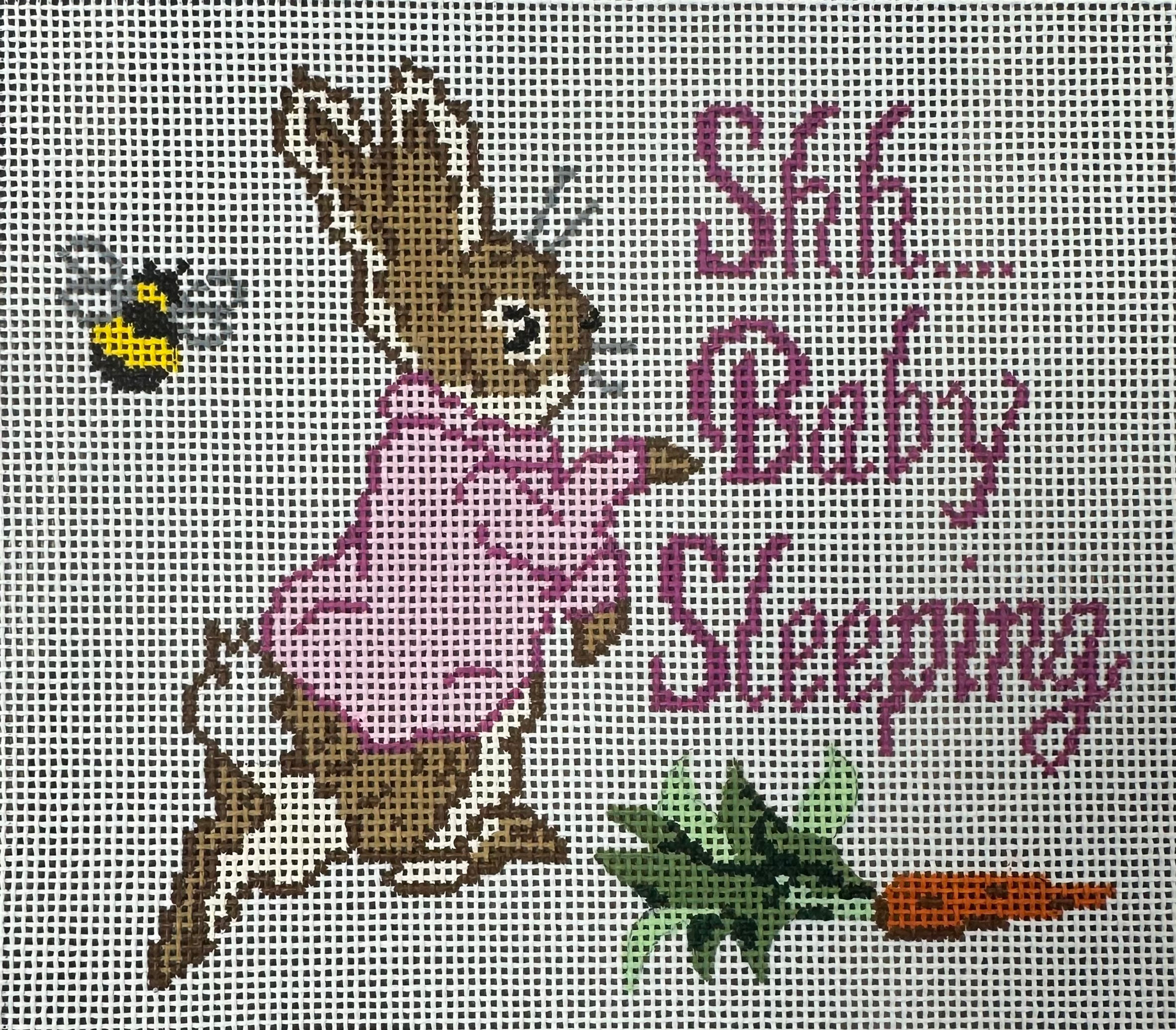 BABY SLEEPING BUNNY PINK