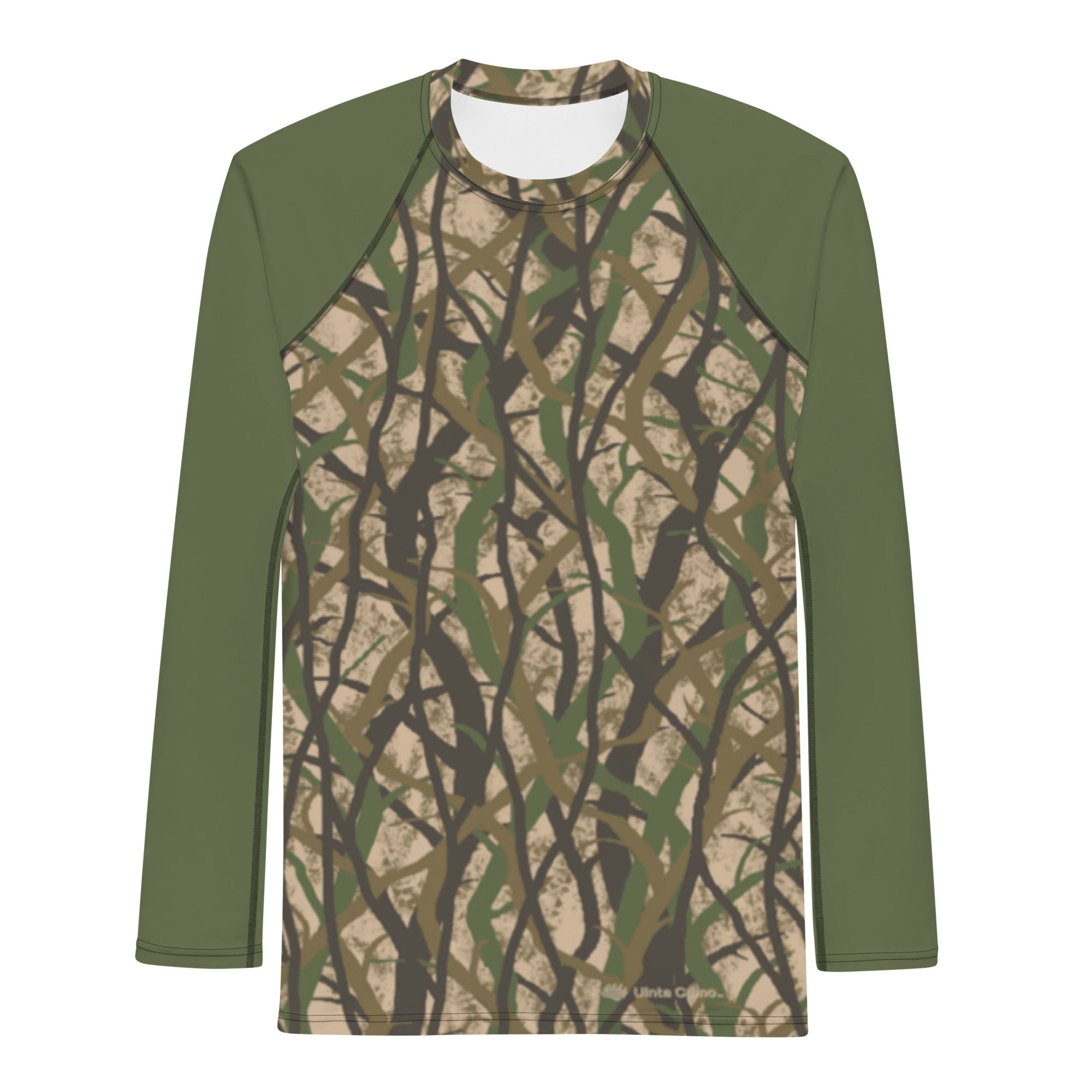 Men's Core Performance Shirt | Oakbrush Fall Macro | Conifer Green Sleeves