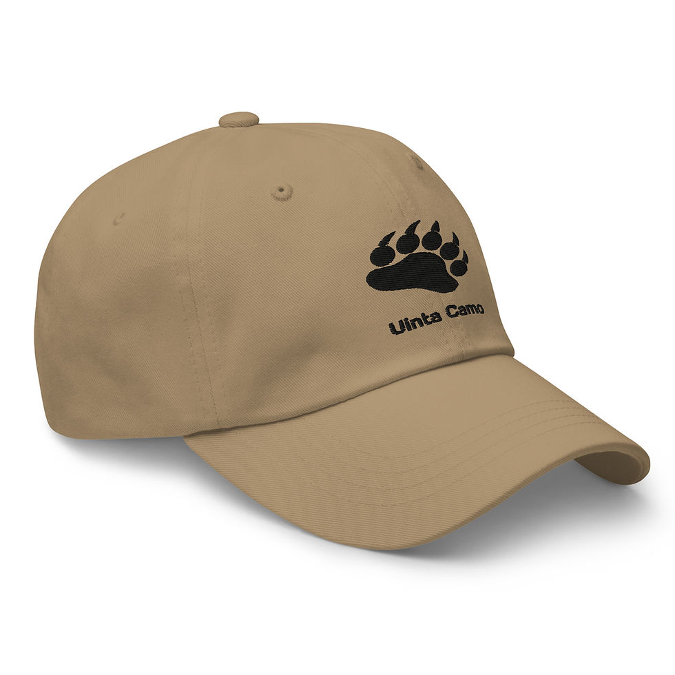 Thumbnail: Archer Dad Hat | Khaki | Black Embroidered | Bear Paw Edition