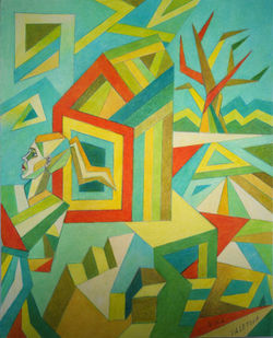 The House of Memories, colored pencil on paper, 2026, 43 x 36 cm, x