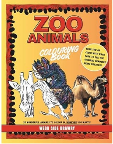 Zoo Animals Colouring Book by Webb side Drawry