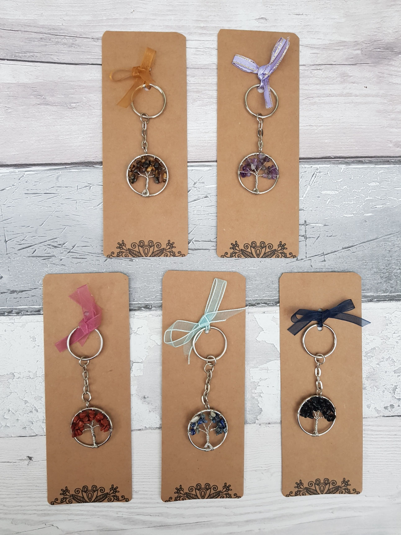 Crystal Tree of Life Keyring