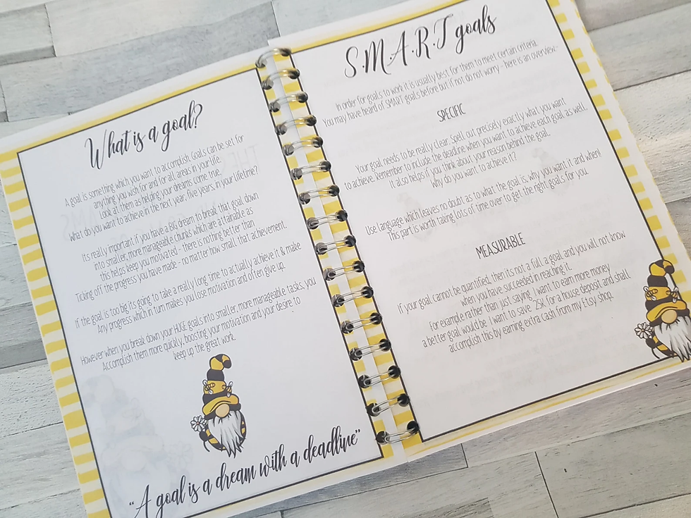 Thumbnail: Goal Planner - Gnome Themed Goal Workbook - Goal Setting Planner -Motivation Aid