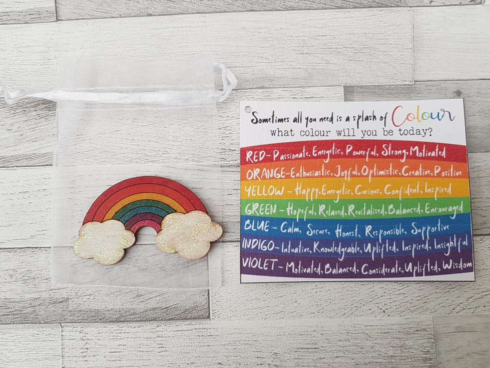 Thumbnail: Rainbow Anxiety Gift - Rainbow Mood Expressions - Pick Me Up Gift - Colour Thera