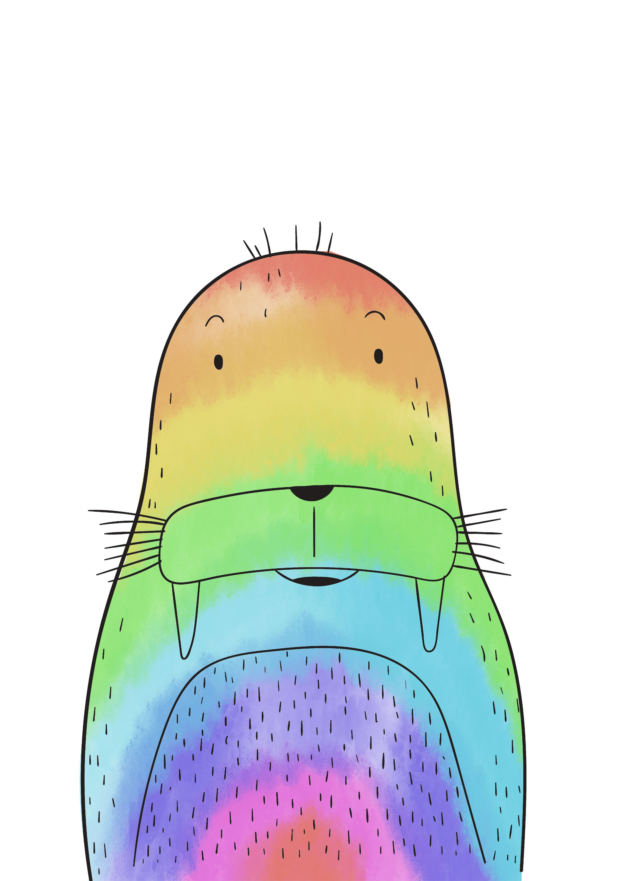 RAINBOW WALRUS A4 PRINT SET - DOWNLOAD FILES