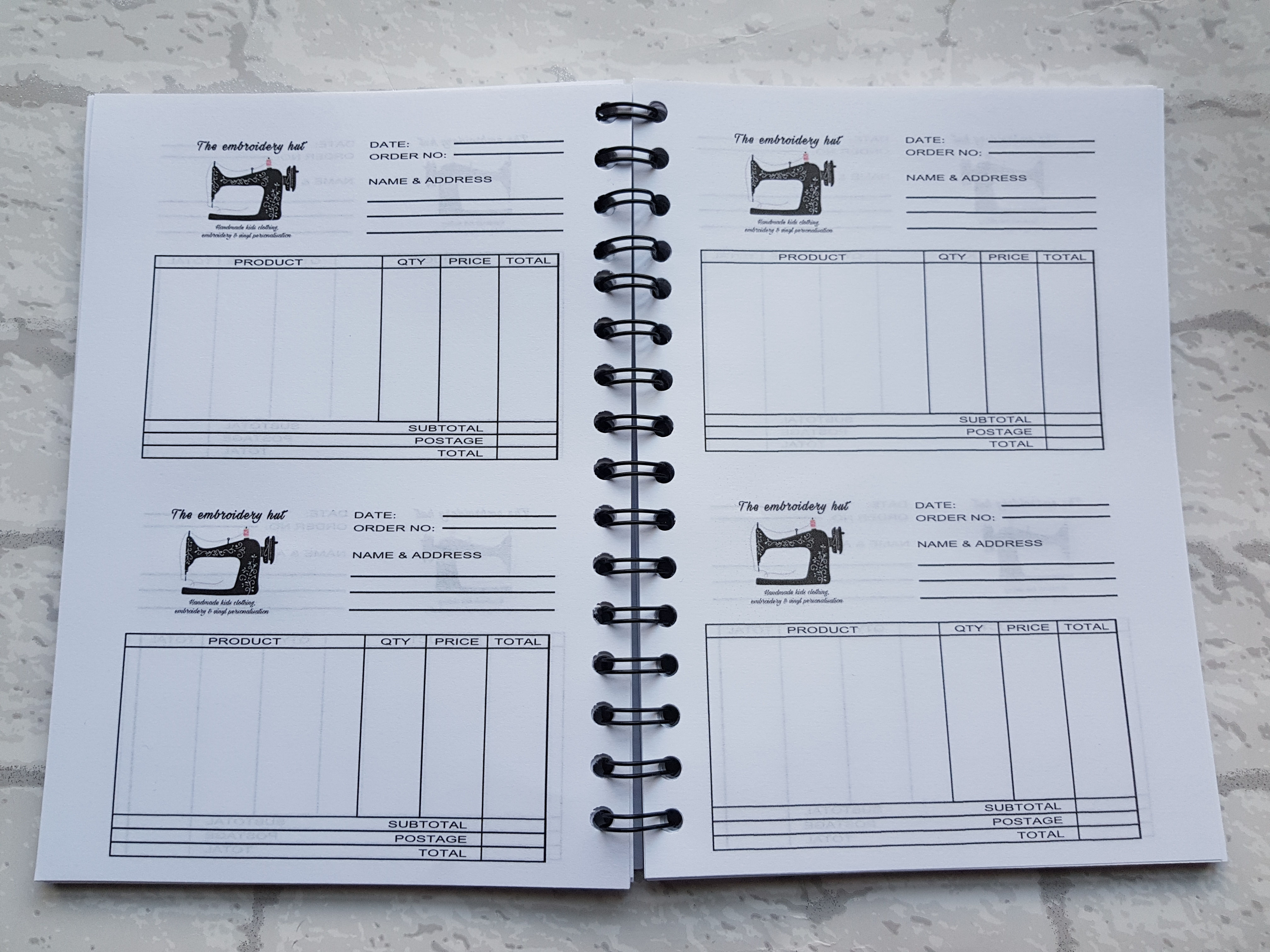 custom order book for small business