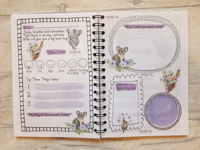 Thumbnail: Happiness Journal - Anxiety Journal - Notebook - Mindfulness Journal - Gratitude