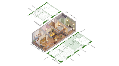 Isometric render of unit 1