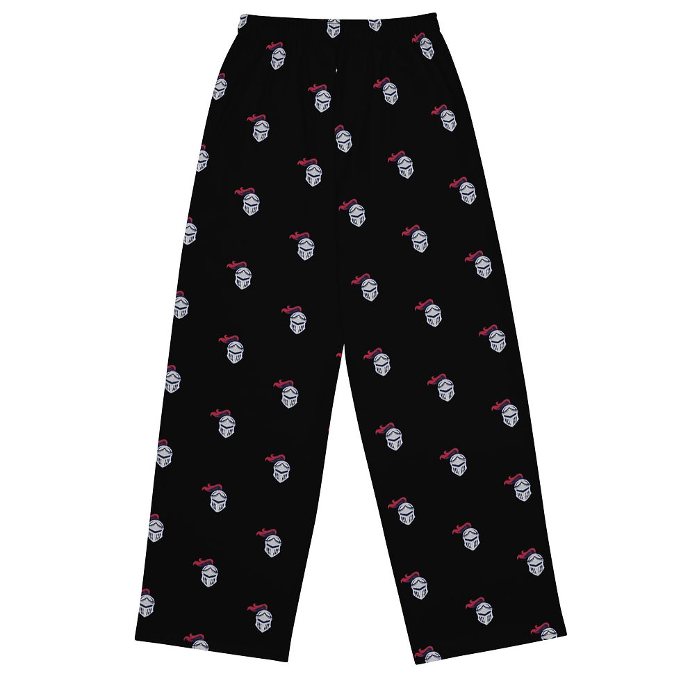 Thumbnail: Black Pants with Knight Helms in a pattern.