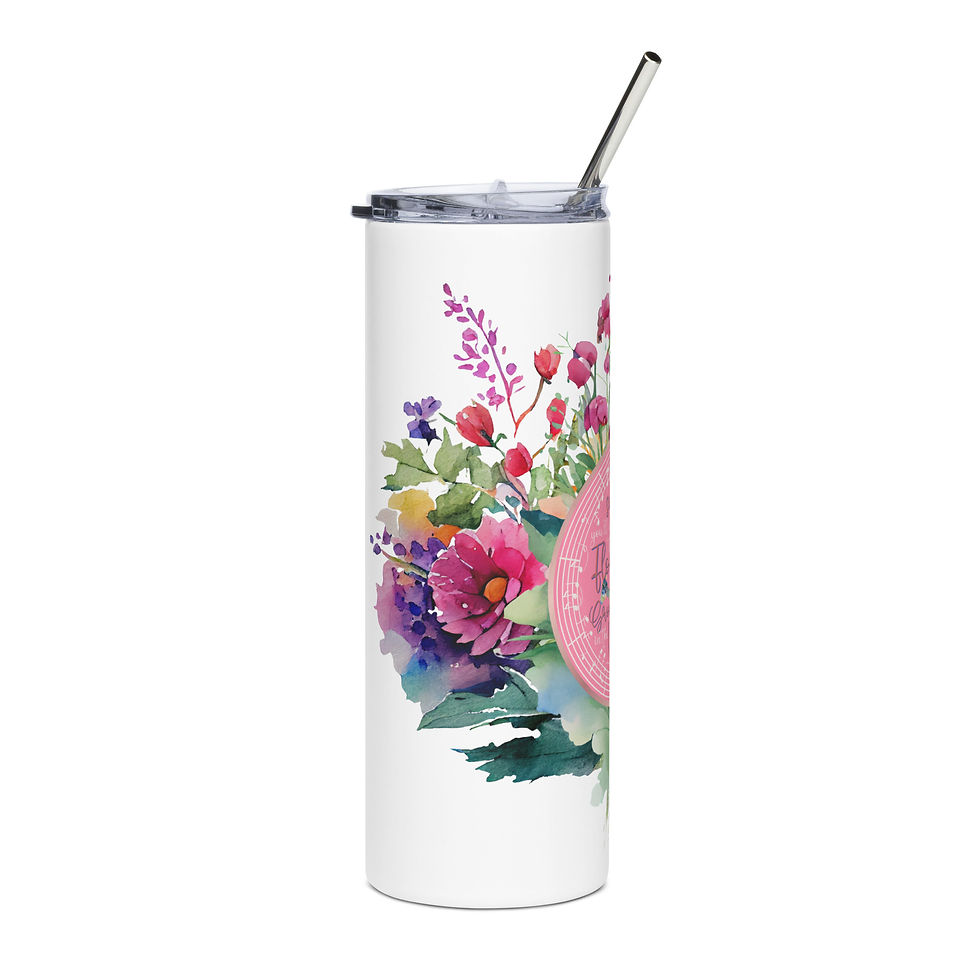 Thumbnail: Flowers Stainless steel tumbler