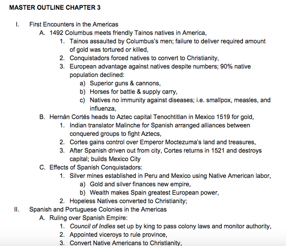 Master Outline Chapter 3