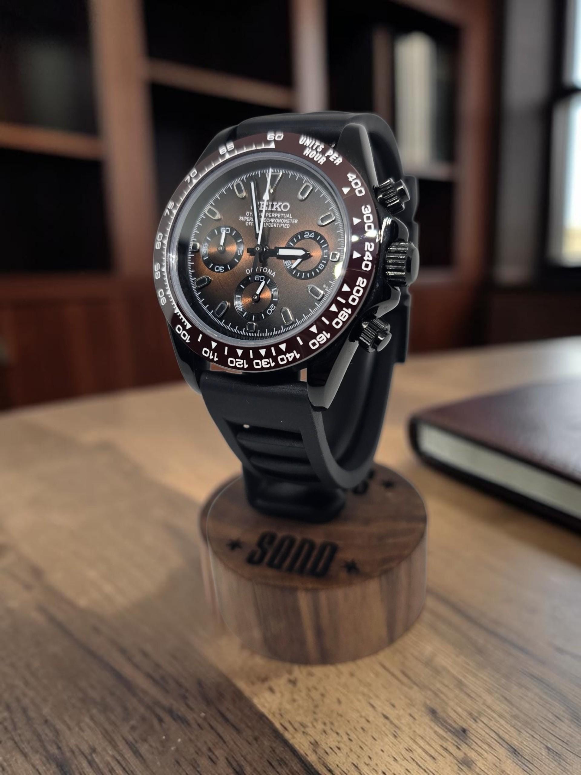 Brown Sunburst Chronograph