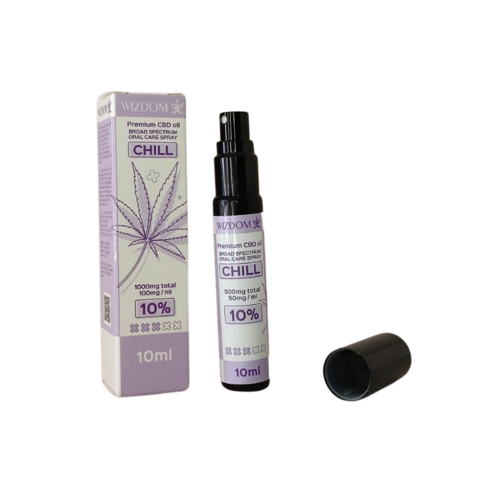תמונה ממוזערת:  תרסיס שמן CBD CHILL 10% של Wizdom
