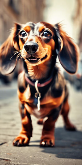 Happy daschshund in the street.jpg
