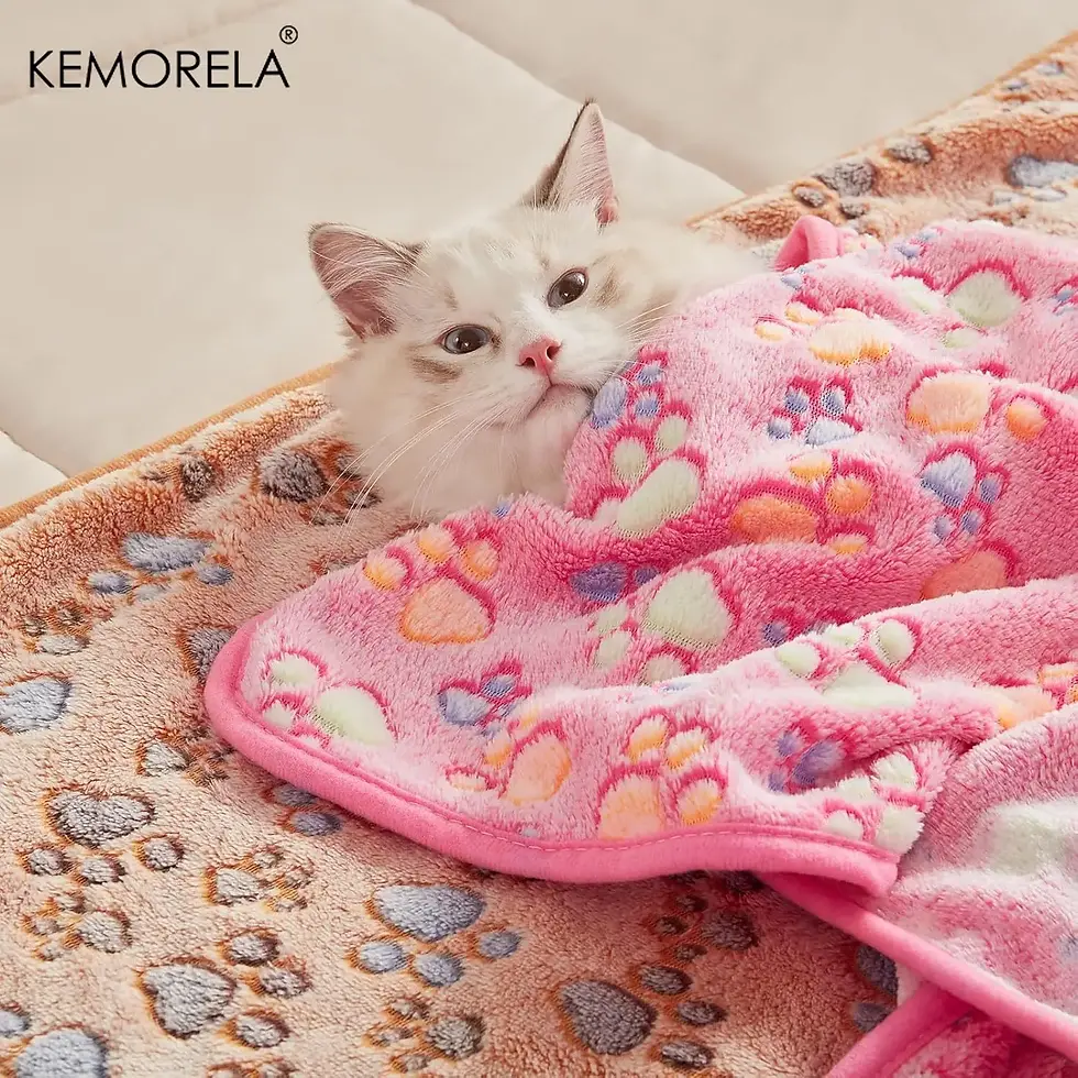 Thumbnail: KEMORELA 3PCS Blankets Super Soft Fluffy Premium Fleece Pet Blanket Flannel Thro