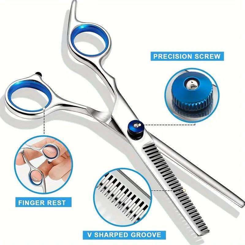 Thumbnail: 4pcs Pet Safe Scissors - Ambidextrous Stainless Steel Dog Grooming Shears with S