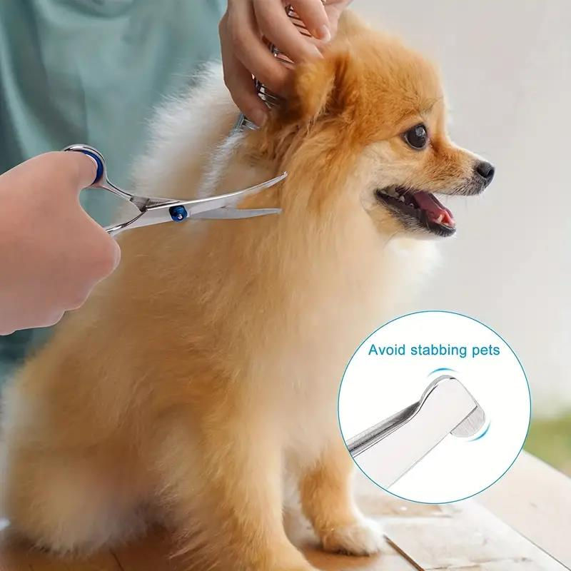 Thumbnail: 4pcs Pet Safe Scissors - Ambidextrous Stainless Steel Dog Grooming Shears with S