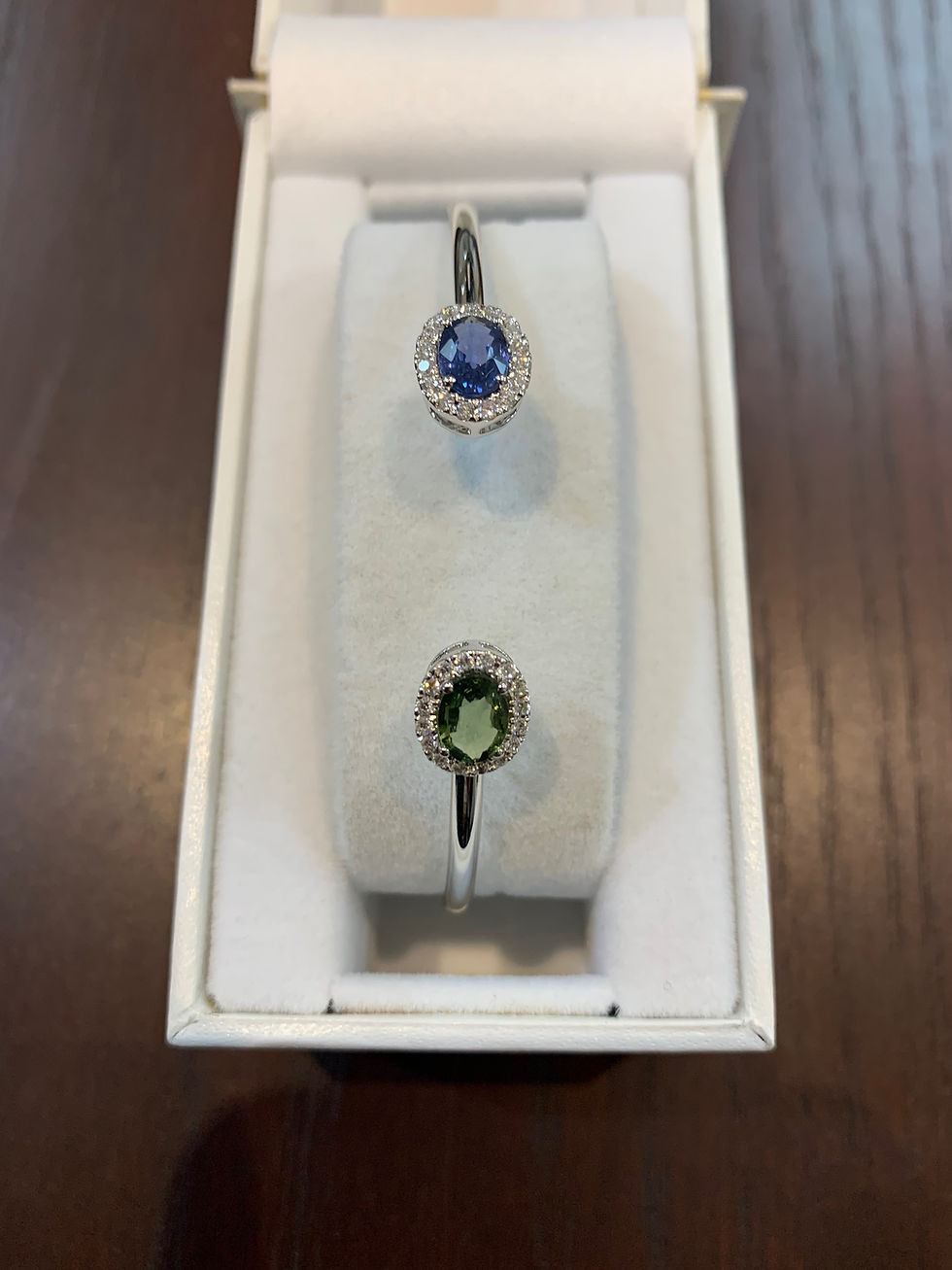 Green and Blue Sapphire Bracelet