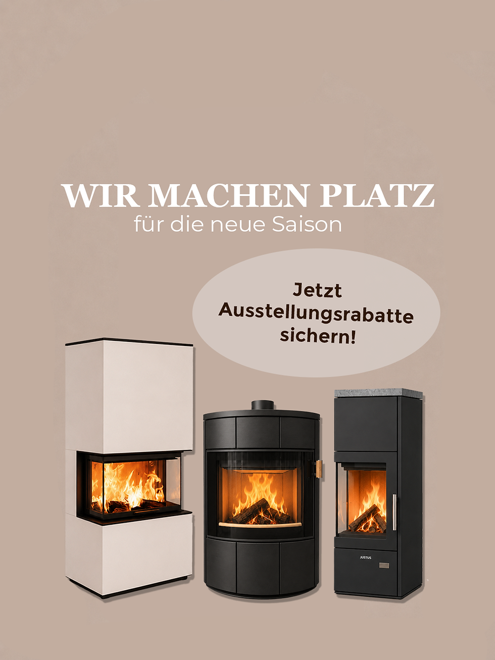 Abverkauf Kaminöfen