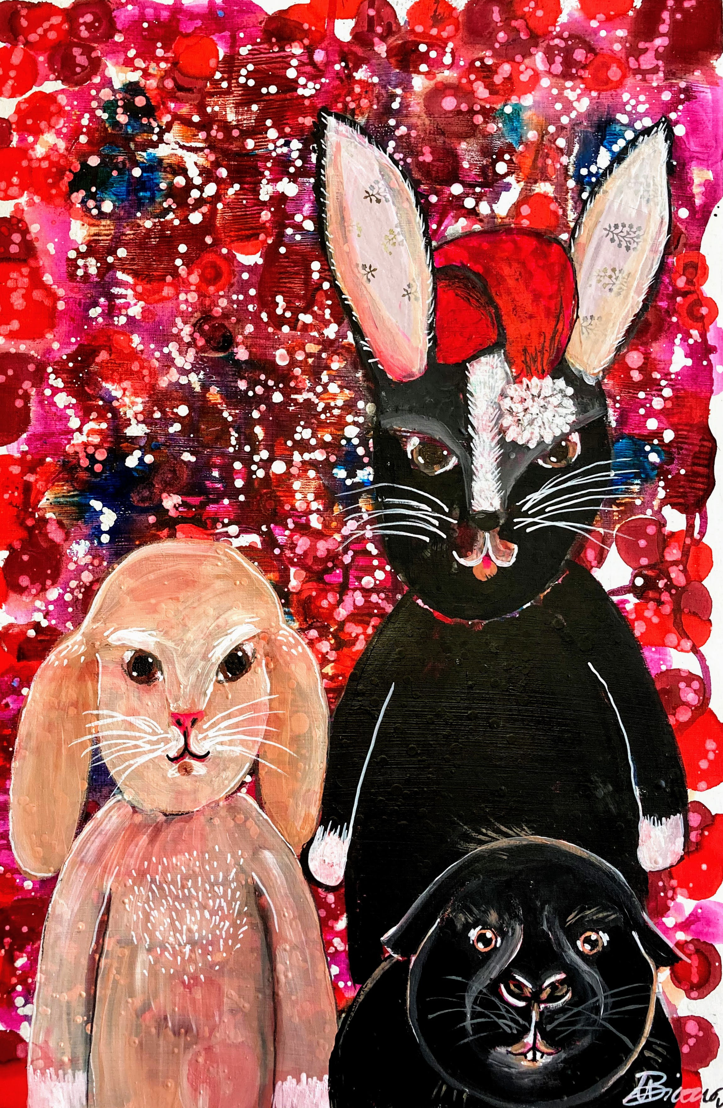 Hoppi der Weihnachtshase und seine Freunde Caramel und Müffi, die wild entschlos