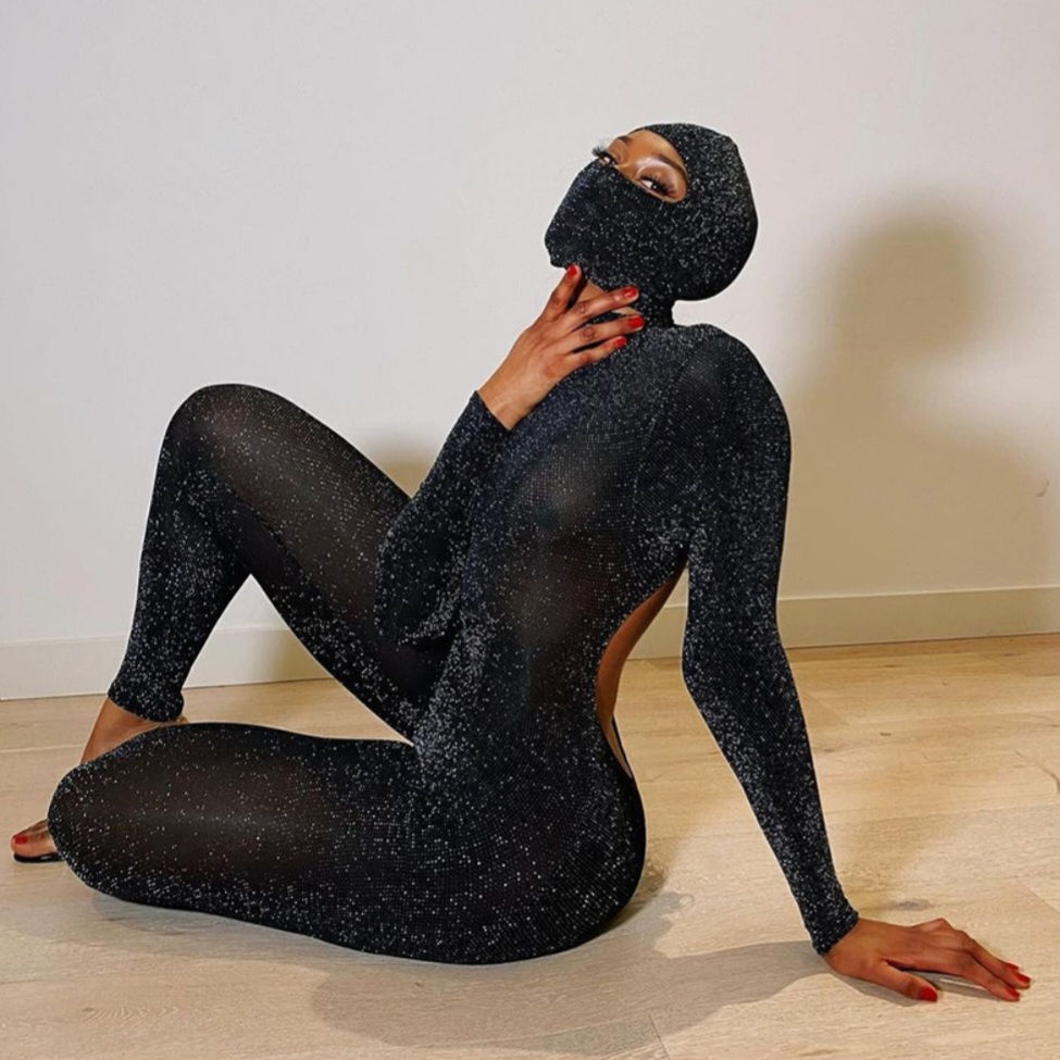 Thumbnail: Full Length Backless Bodysuit (4014)