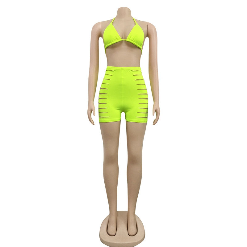 Thumbnail: Ripped Two Piece Shorts Set (3631)