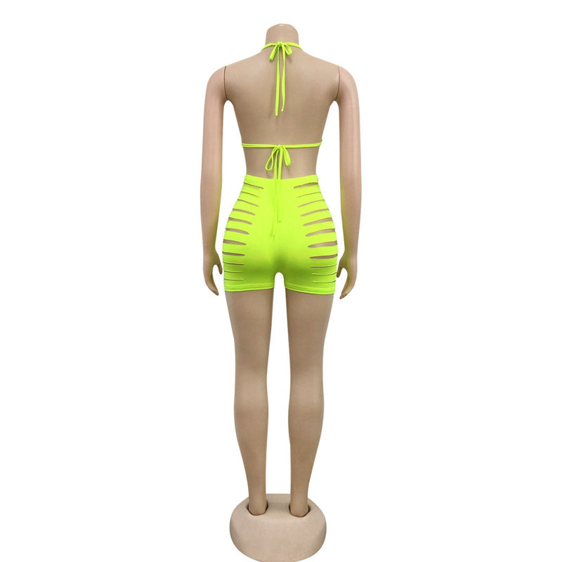 Thumbnail: Ripped Two Piece Shorts Set (3631)
