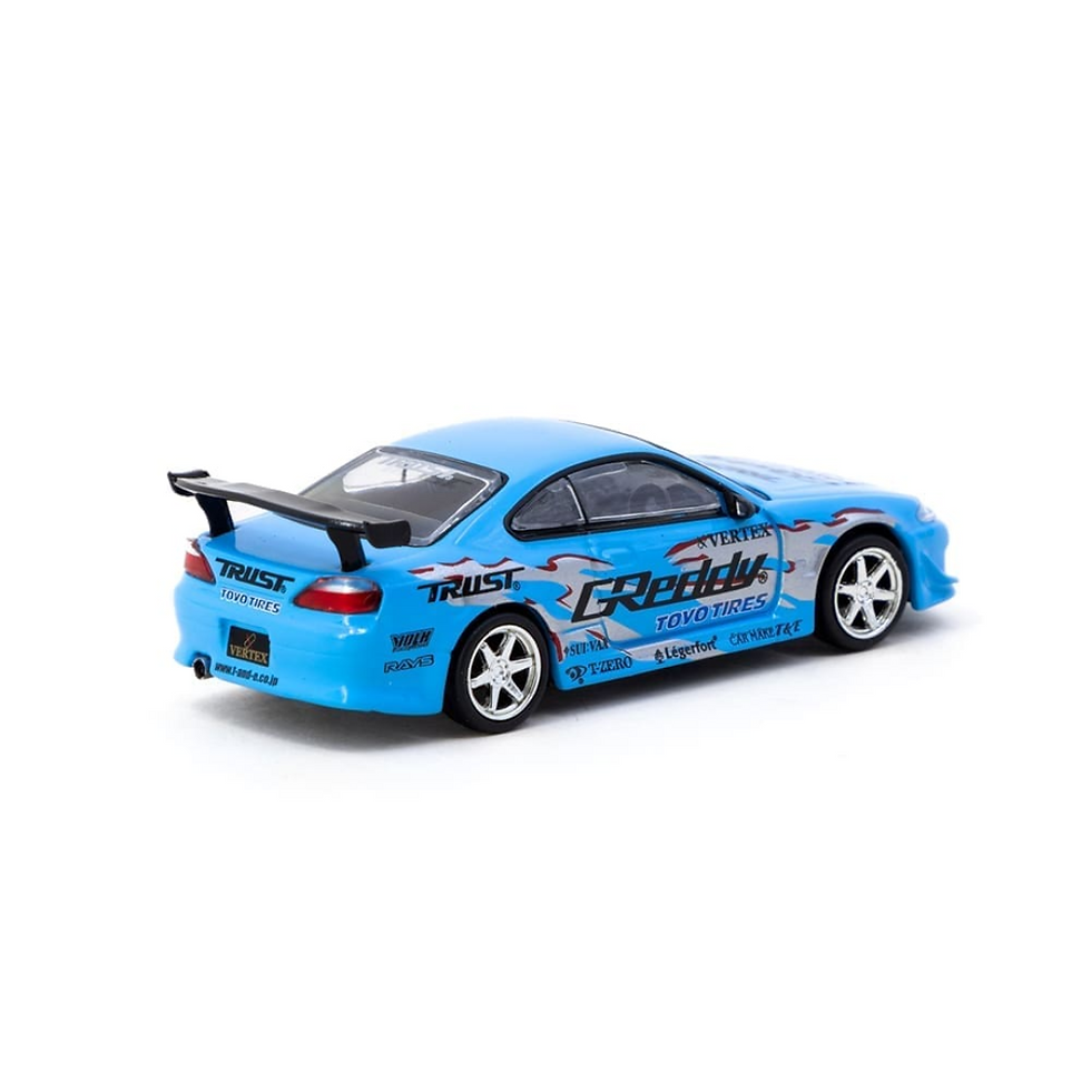 Thumbnail: Tarmac Works 1:64 Vertex Nissan Silvia (S15) GReddy Special – MiJo Exclusives