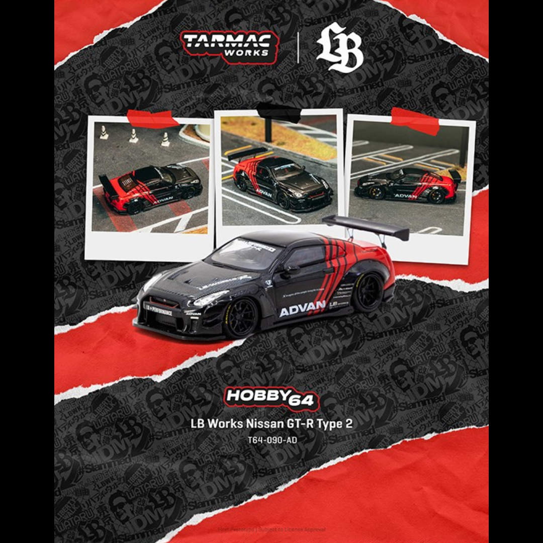 Tarmac Works 1:64 LB Works Nissan GT-R Type 2 Advan