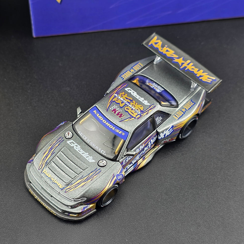 Thumbnail: Kaido House x Mini GT Nissan Silvia S13-R Kaido Drift V1 Greddy – Gunmetal Gray