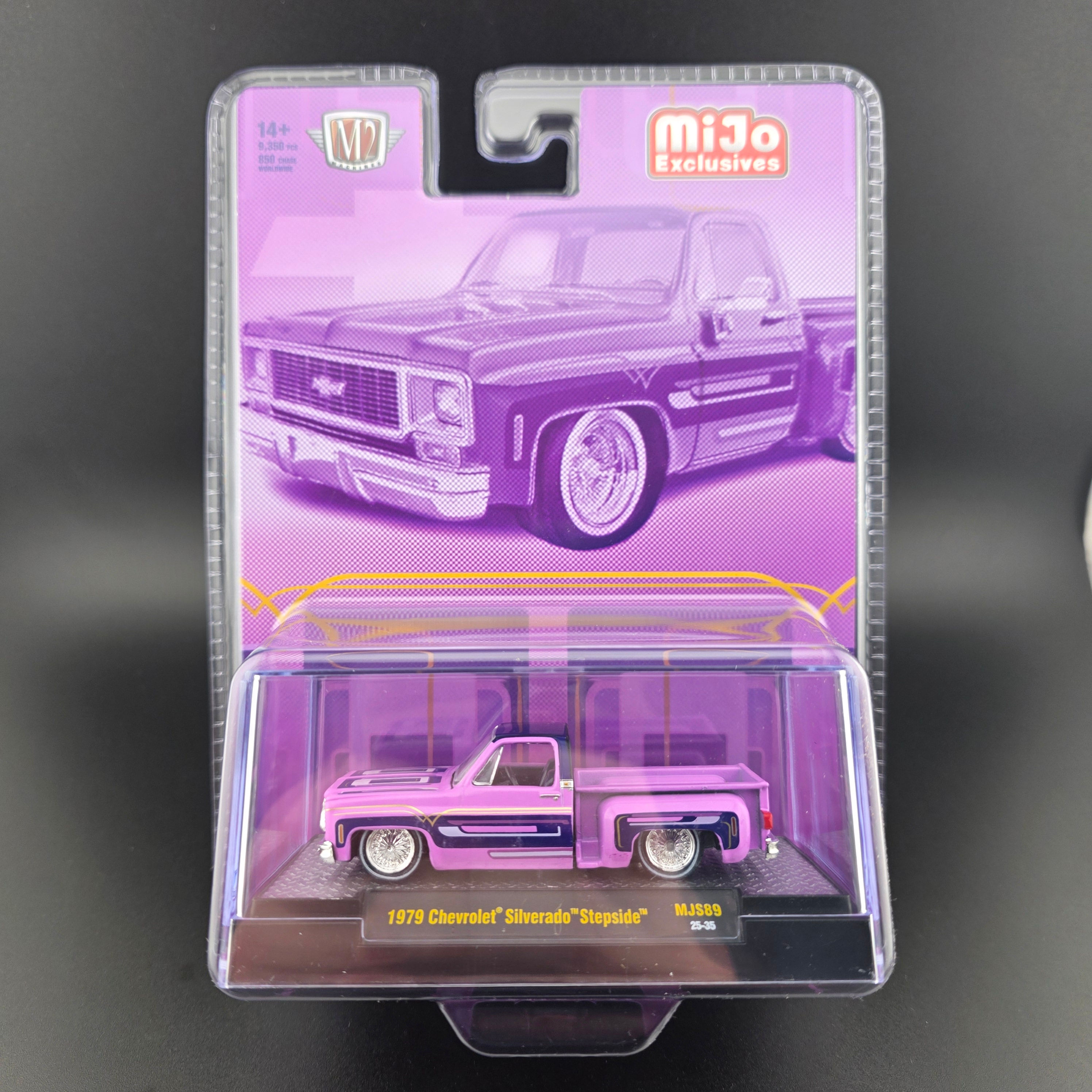 M2 Machines 1:64 1978 Chevrolet Silverado Stepside Lowriders – Purple – MiJo Exc