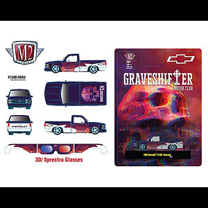 M2 Machines 1:64 1990 Chevrolet C1500 Siverado with 3D Sprectra Glasses