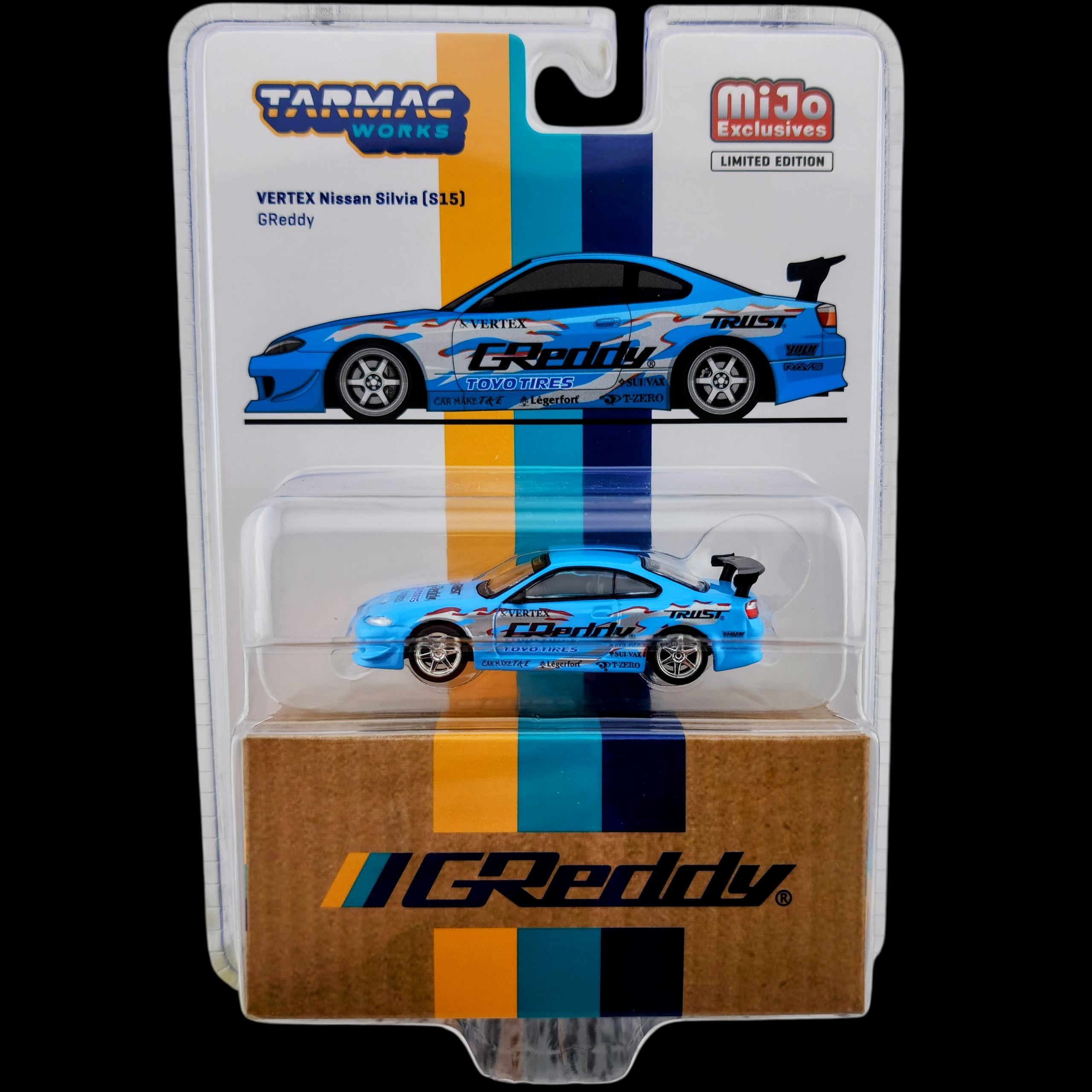 Tarmac Works 1:64 Vertex Nissan Silvia (S15) GReddy Special – MiJo Exclusives