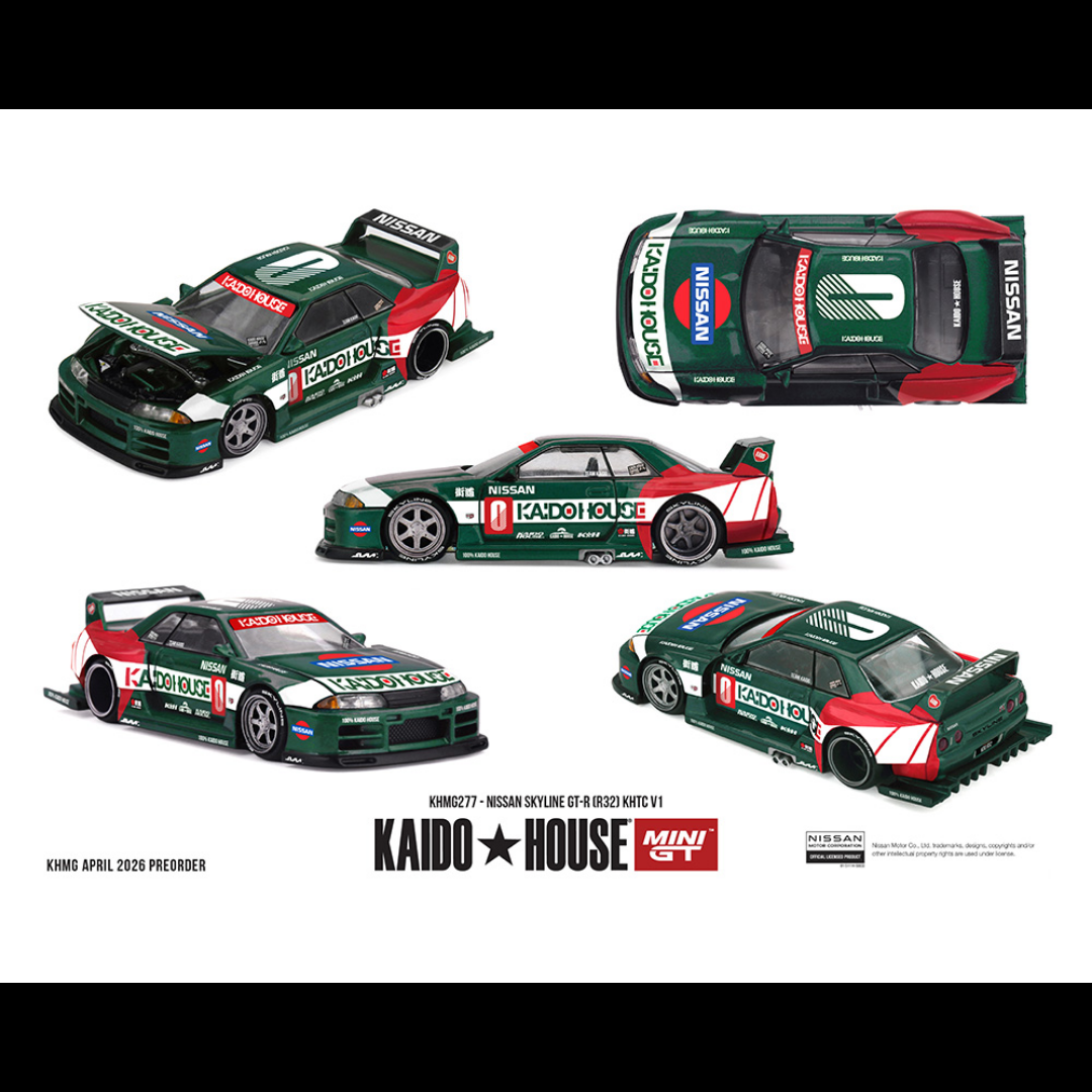Kaido House x Mini GT Nissan Skyline GT-R (R32) KHTC V1 – Green