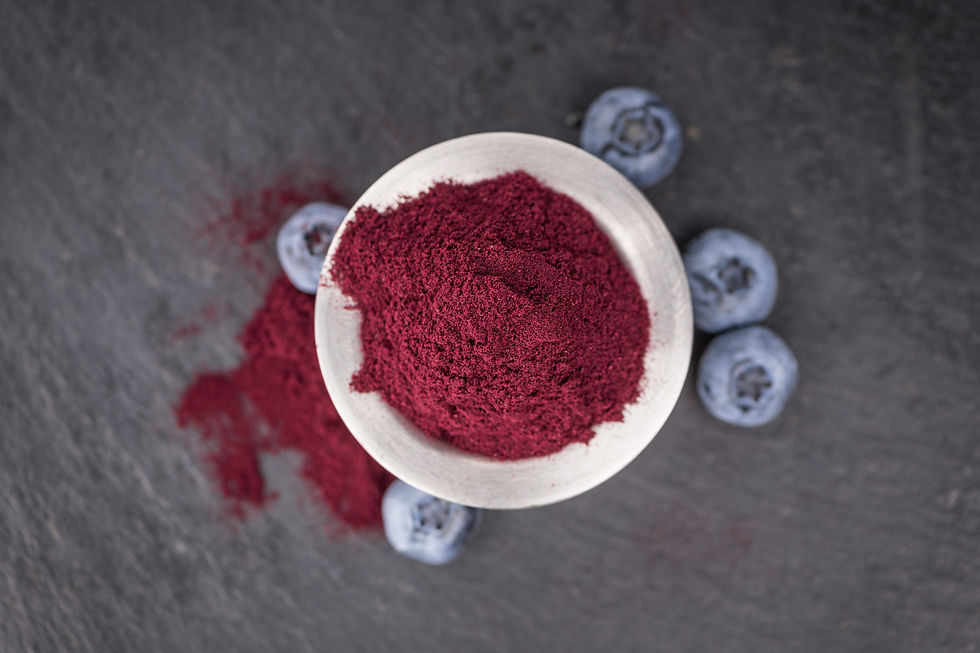 Blueberry juice powder