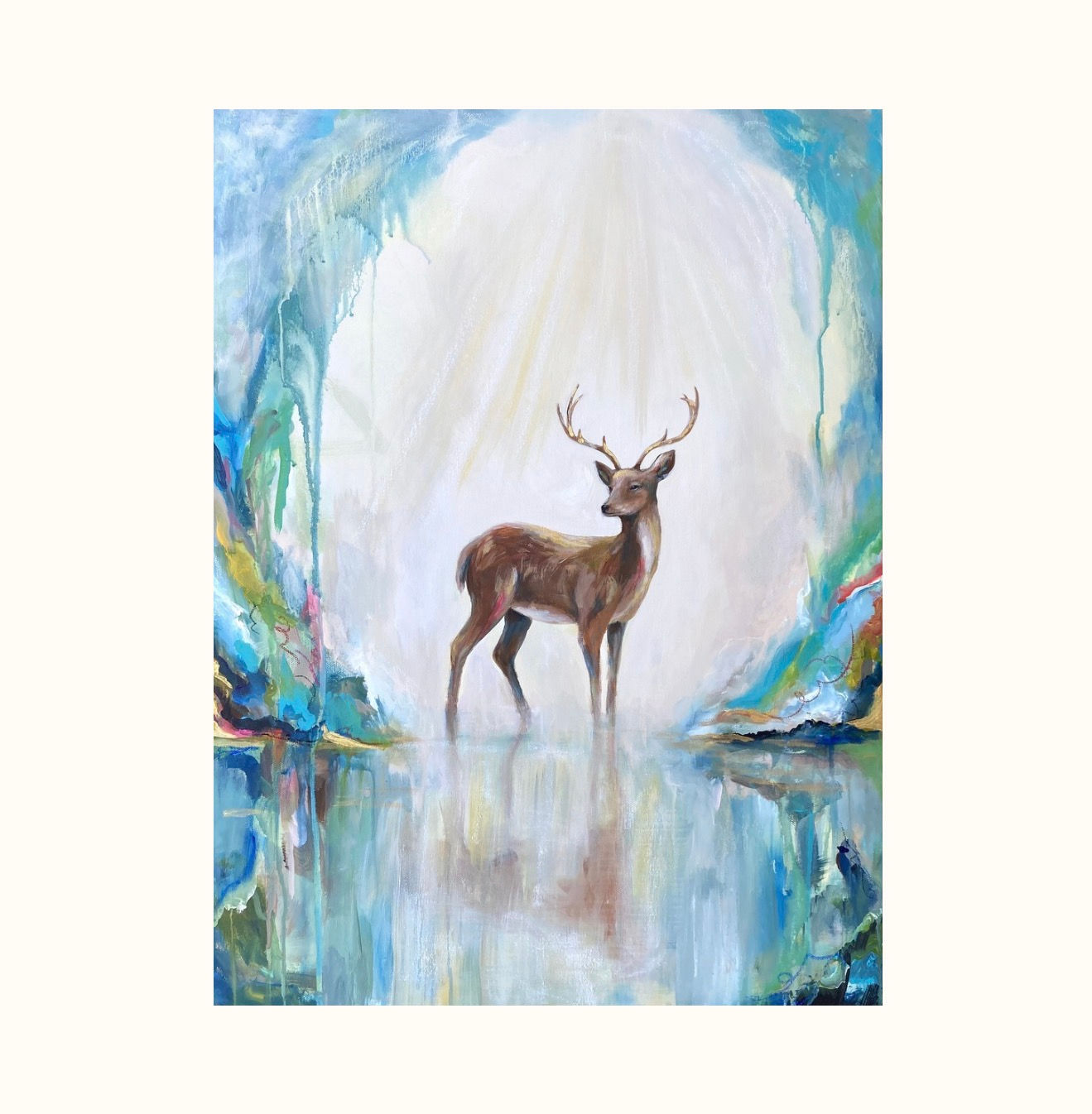 Held by Grace. Original framed painting 18x24