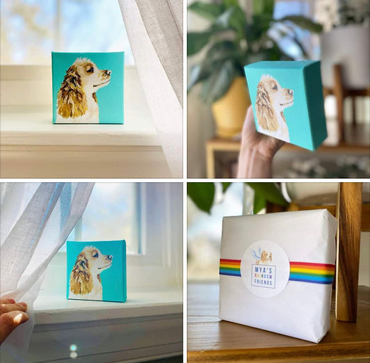 mya's rainbow friends painting raleigh pet portraitist.jpeg