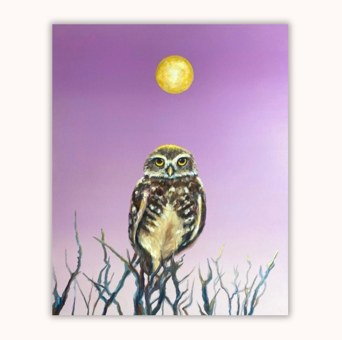 The Violet Hour framed original painting 16x20