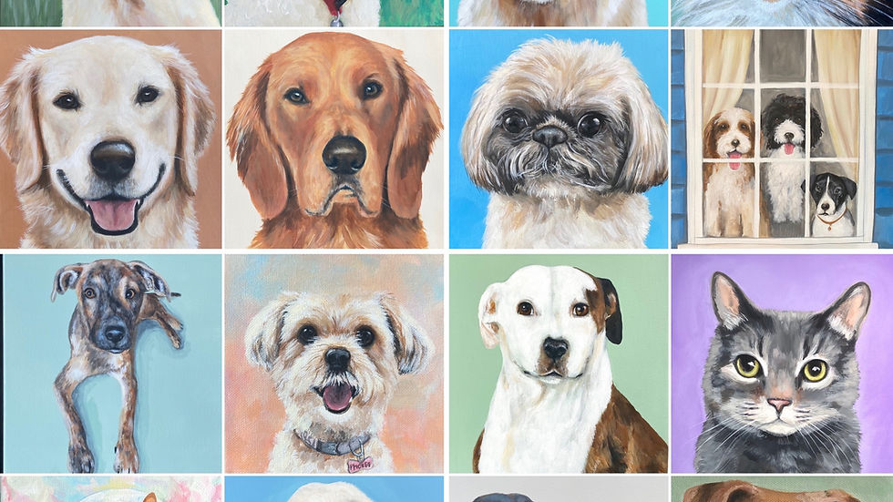 Some Custom handpainted portraits from 2025. Some Mya's Rainbow Friends, and those still with us!