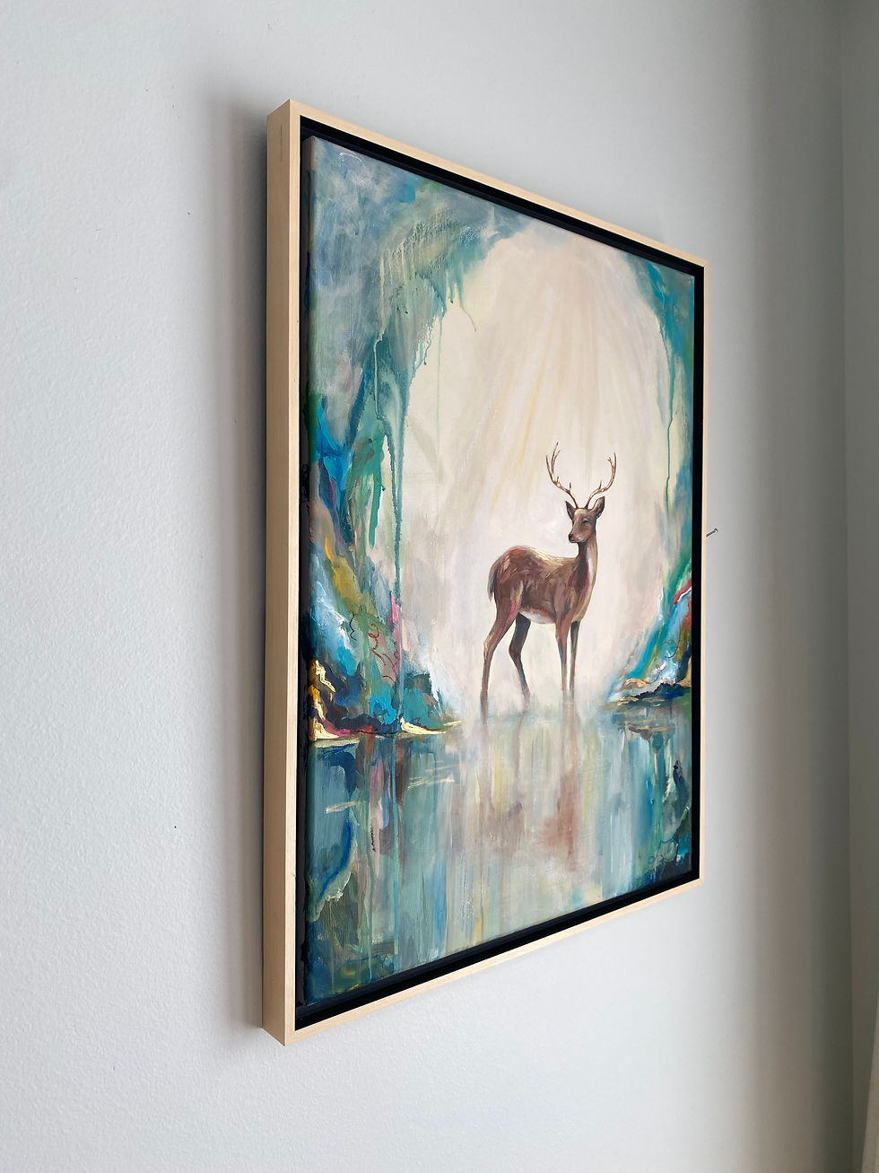 Thumbnail: Held by Grace.  Original framed painting 18x24